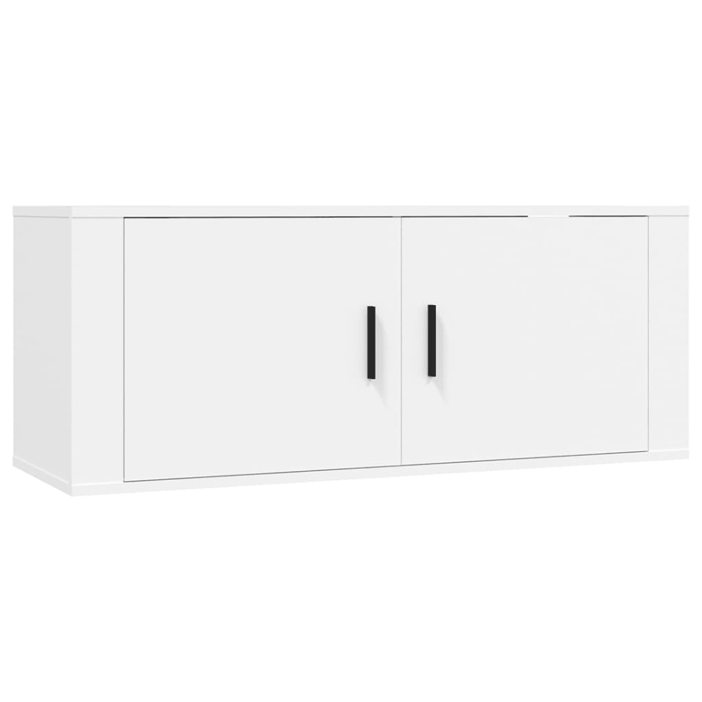 Mobile Porta TV a Parete Bianco 100x34,5x40 cm - homemem39