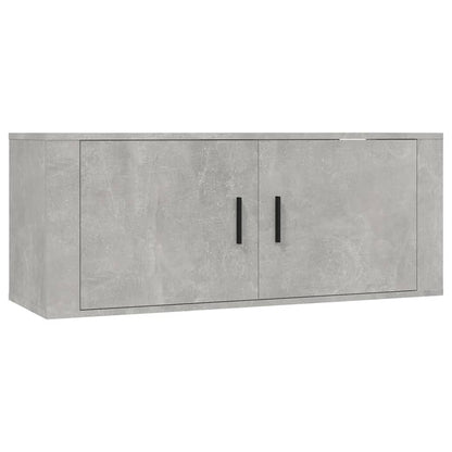 Mobile Porta TV a Parete Grigio cemento 100x34,5x40 cm - homemem39