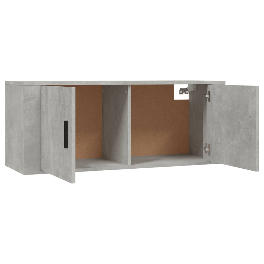 Mobile Porta TV a Parete Grigio cemento 100x34,5x40 cm - homemem39