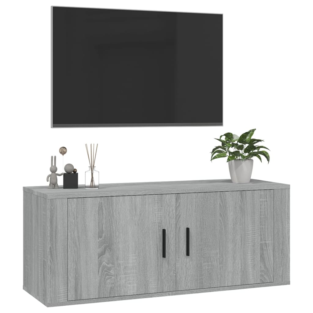 Mobile Porta TV a Parete grigio sonoma 100x34,5x40 cm - homemem39