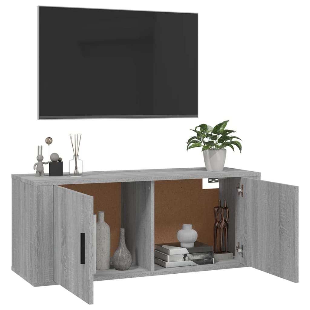 Mobile Porta TV a Parete grigio sonoma 100x34,5x40 cm - homemem39