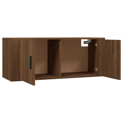 Mobile Porta TV a Parete rovere marrone 100x34,5x40 cm - homemem39