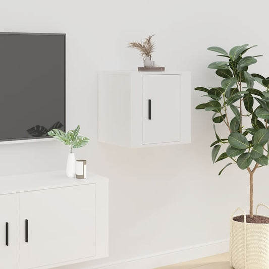 Mobile Porta TV a Parete Bianco 40x34,5x40 cm - homemem39