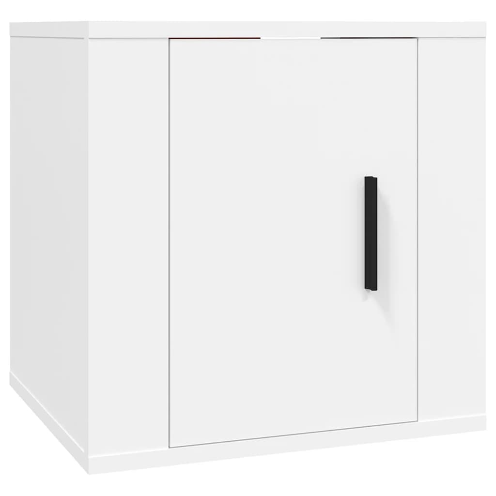 Mobili Porta TV a Parete 2 pz Bianco 40x34,5x40 cm - homemem39