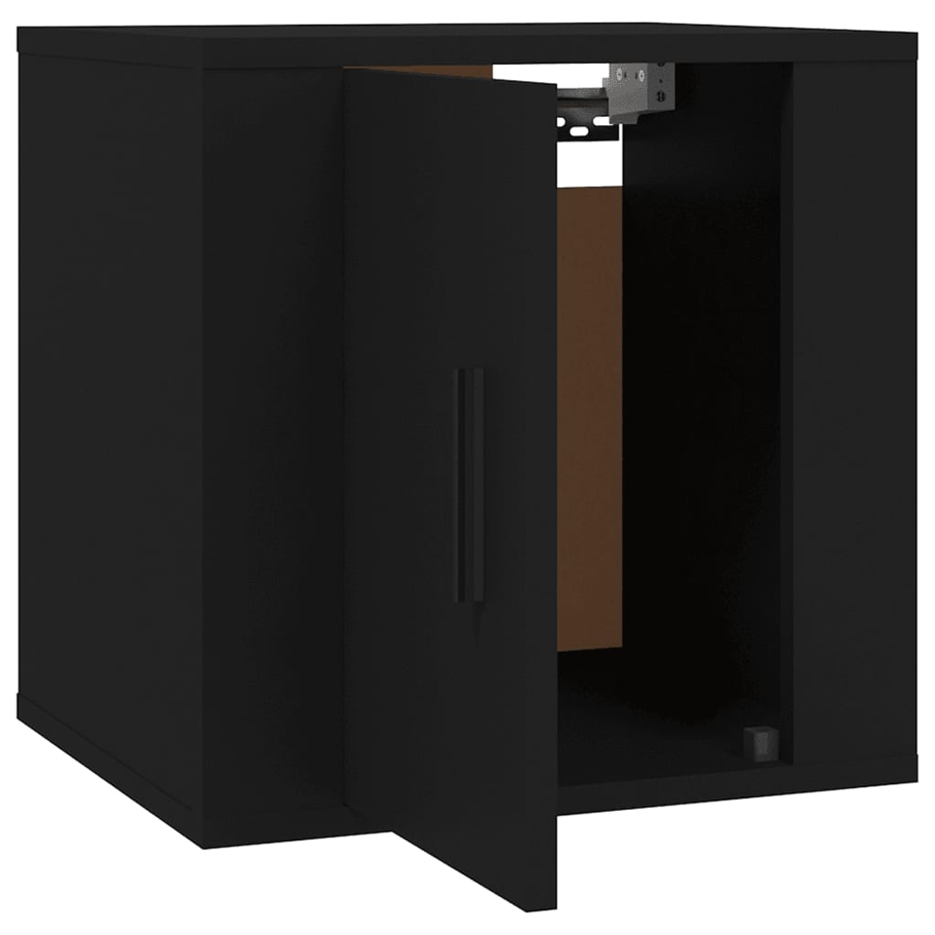 Mobile Porta TV a Parete Nero 40x34,5x40 cm - homemem39