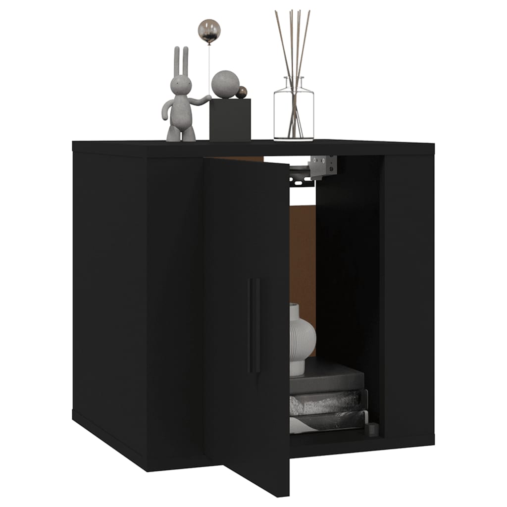 Mobili Porta TV a Parete 2 pz Nero 40x34,5x40 cm - homemem39