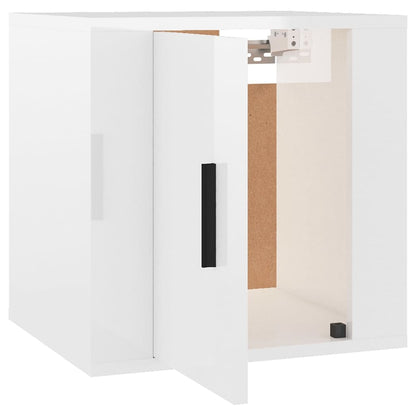 Mobili Porta TV a Parete 2 pz Bianco Lucido 40x34,5x40 cm - homemem39