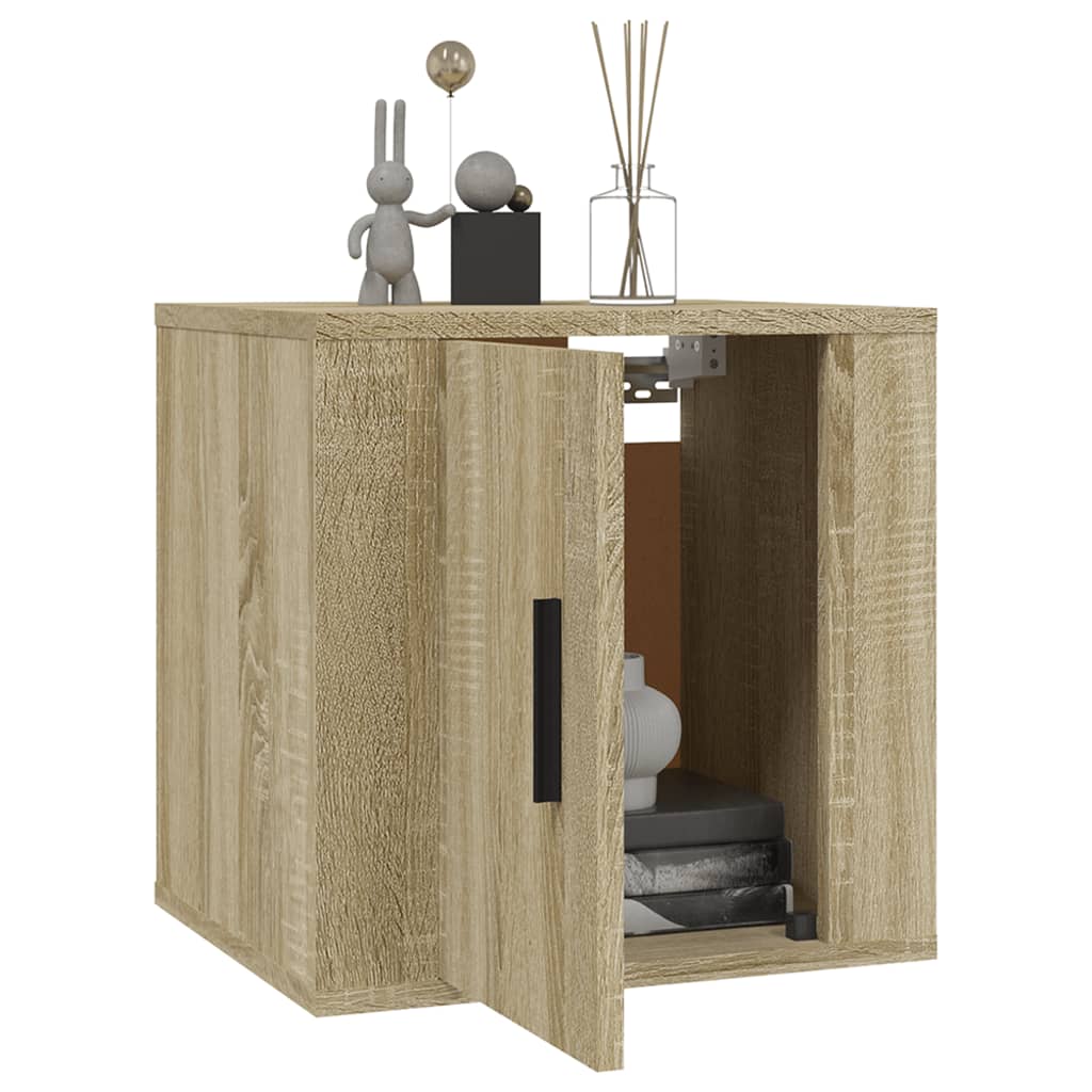 Mobile Porta TV a Parete Rovere Sonoma 40x34,5x40 cm - homemem39