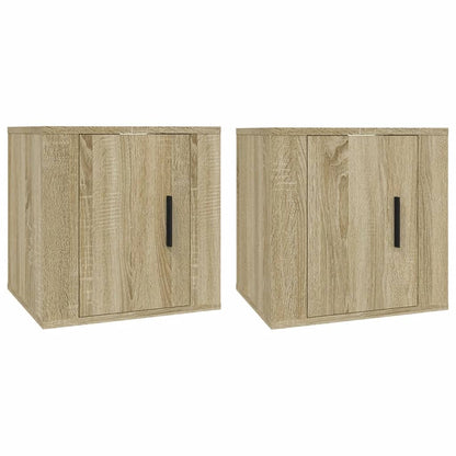 Mobili Porta TV a Parete 2 pz Rovere Sonoma 40x34,5x40 cm - homemem39