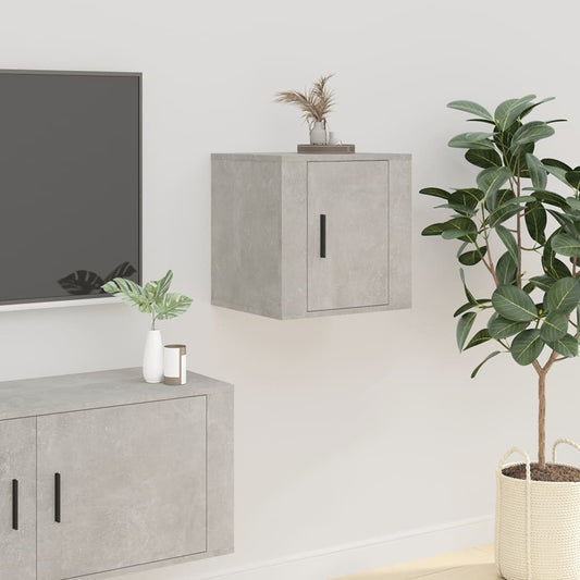 Mobile Porta TV a Parete Grigio Cemento 40x34,5x40 cm - homemem39