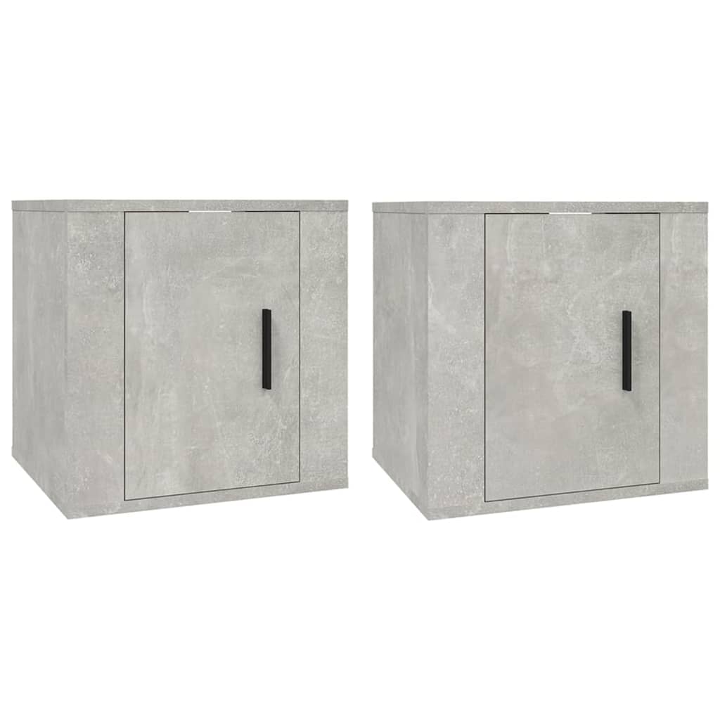 Mobili Porta TV a Parete 2 pz Grigio Cemento 40x34,5x40 cm - homemem39