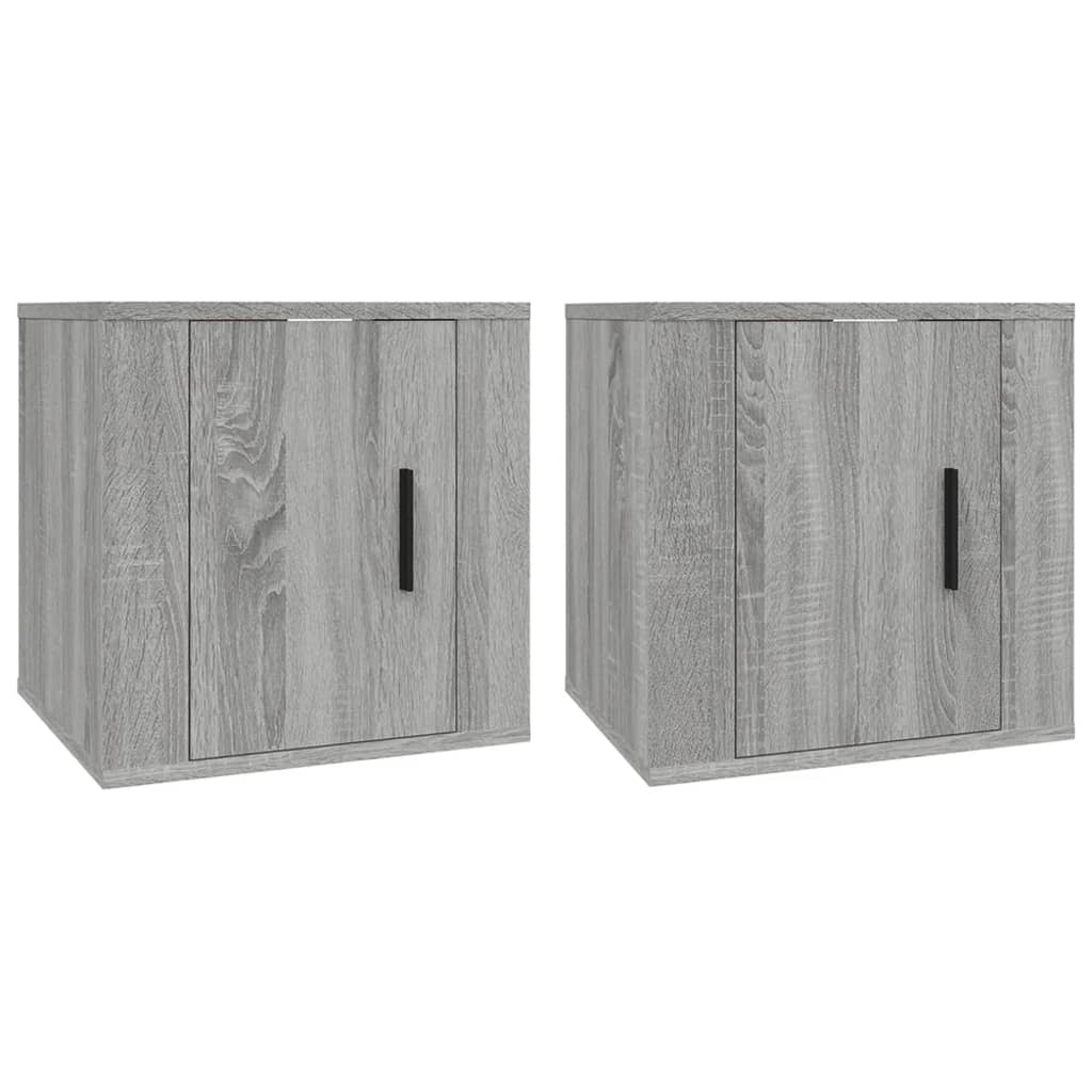 Mobili Porta TV a Parete 2 pz Grigio Sonoma 40x34,5x40 cm - homemem39