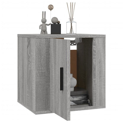 Mobili Porta TV a Parete 2 pz Grigio Sonoma 40x34,5x40 cm - homemem39