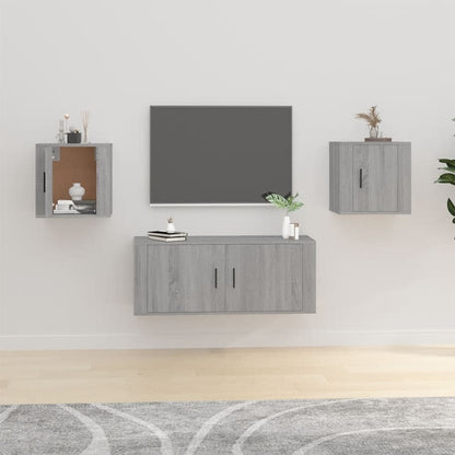 Mobili Porta TV a Parete 2 pz Grigio Sonoma 40x34,5x40 cm - homemem39