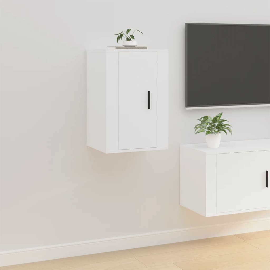 Mobile Porta TV a Parete Bianco 40x34,5x60 cm - homemem39