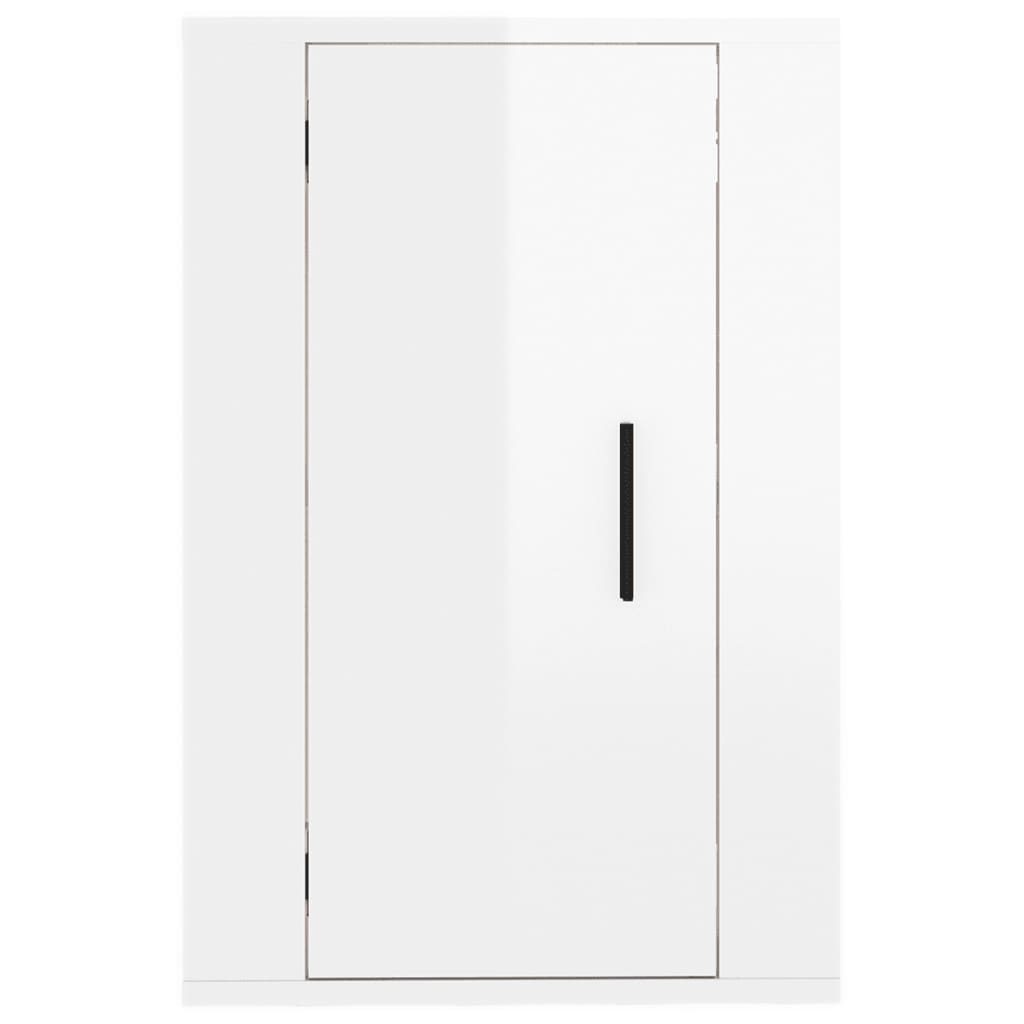 Mobile Porta TV a Parete Bianco Lucido 40x34,5x60 cm - homemem39