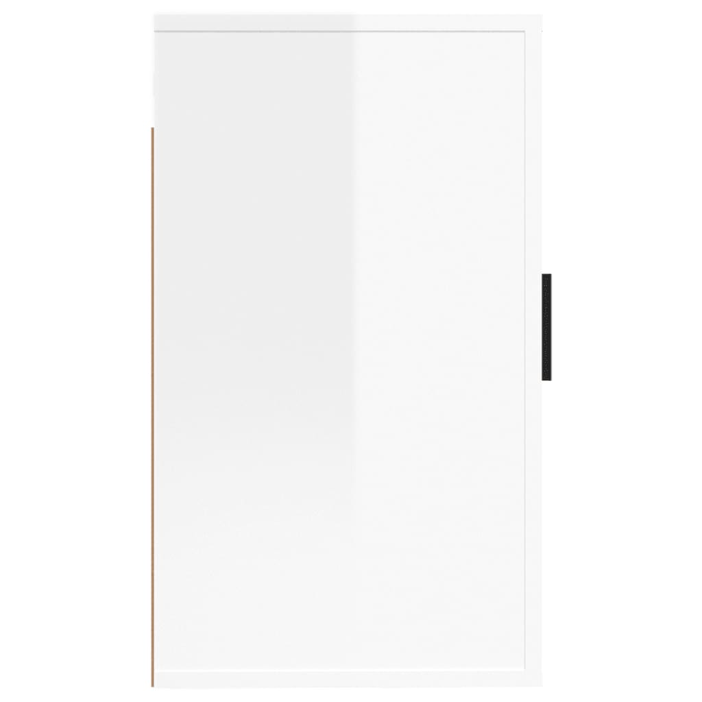 Mobile Porta TV a Parete Bianco Lucido 40x34,5x60 cm - homemem39