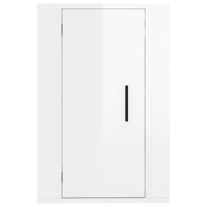 Mobili Porta TV a Parete 2 pz Bianco Lucido 40x34,5x60 cm - homemem39