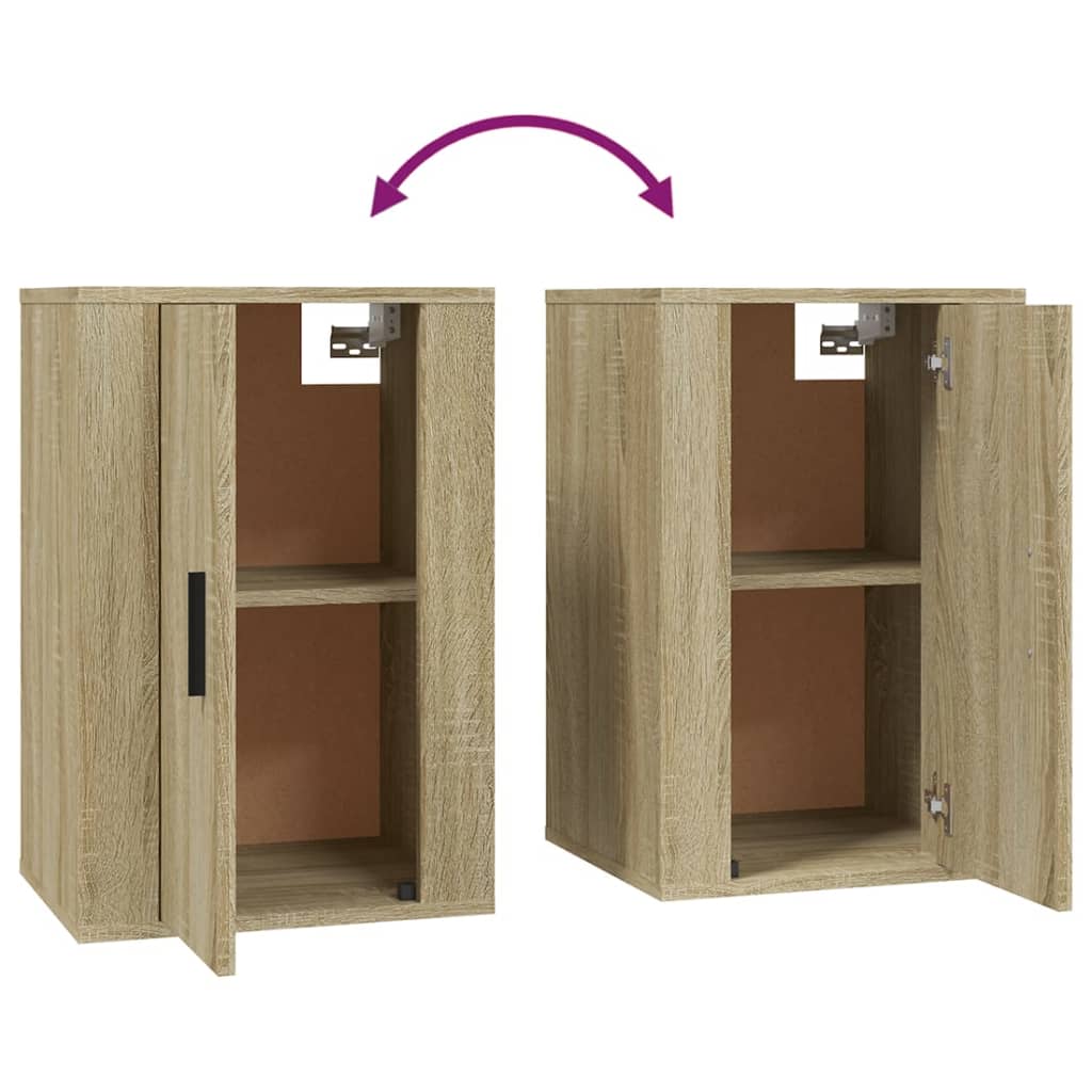 Mobili Porta TV a Parete 2 pz Rovere Sonoma 40x34,5x60 cm - homemem39