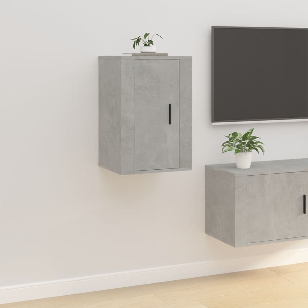 Mobile Porta TV a Parete Grigio Cemento 40x34,5x60 cm - homemem39