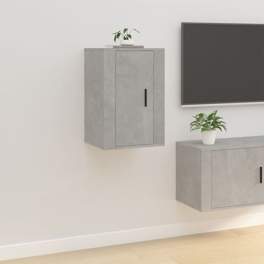 Mobile Porta TV a Parete Grigio Cemento 40x34,5x60 cm - homemem39