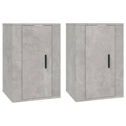 Mobili Porta TV a Parete 2 pz Grigio Cemento 40x34,5x60 cm - homemem39