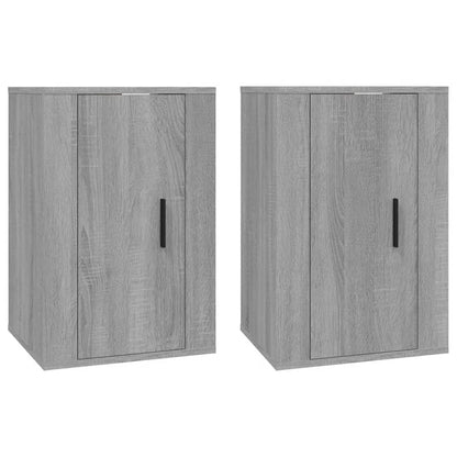 Mobili Porta TV a Parete 2 pz Grigio Sonoma 40x34,5x60 cm - homemem39