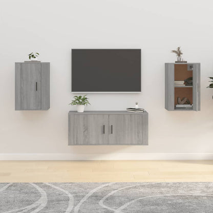 Mobili Porta TV a Parete 2 pz Grigio Sonoma 40x34,5x60 cm - homemem39