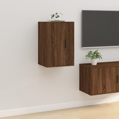 Mobili Porta TV a Parete 2 pz Rovere Marrone 40x34,5x60 cm - homemem39