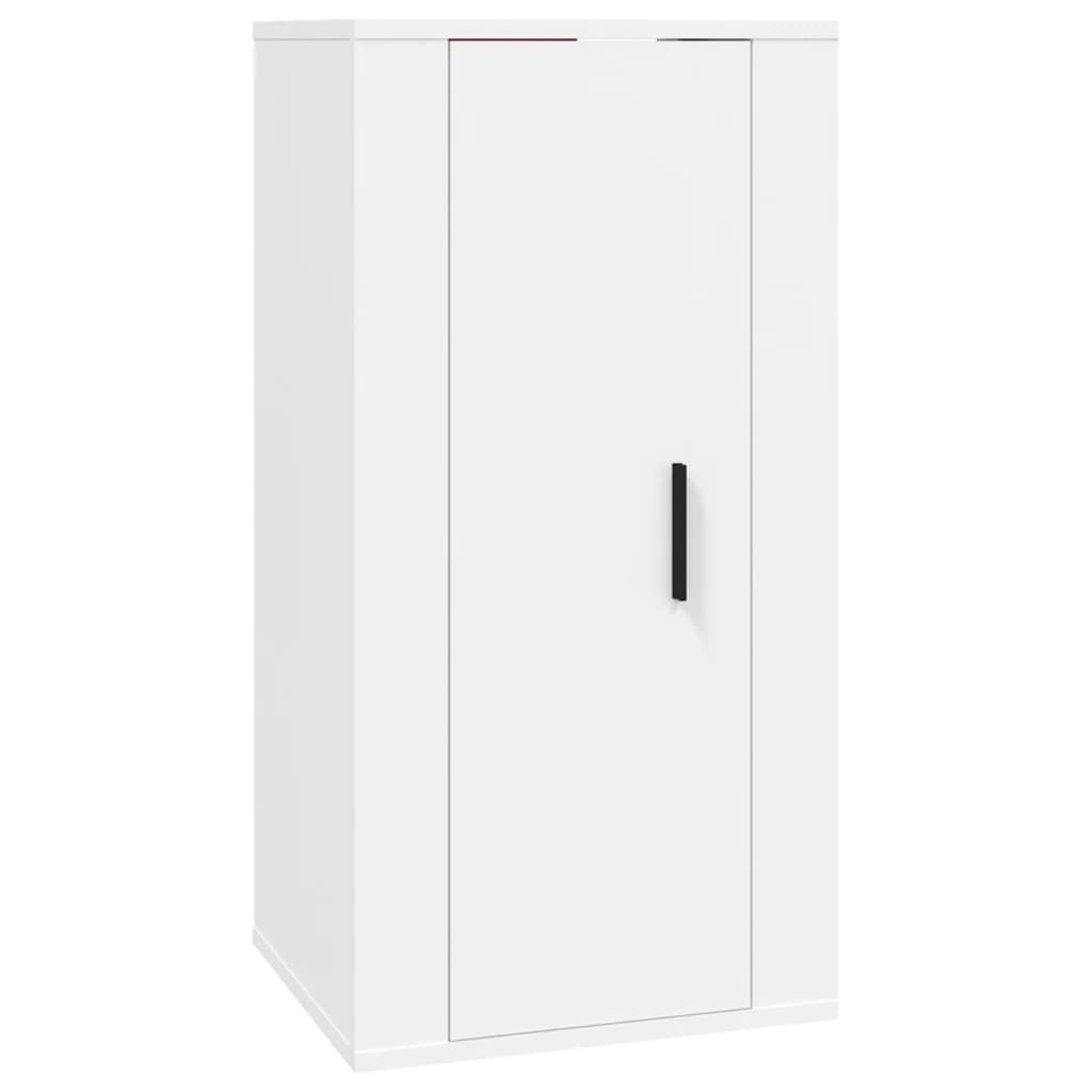 Mobile Porta TV a Parete Bianco 40x34,5x80 cm - homemem39