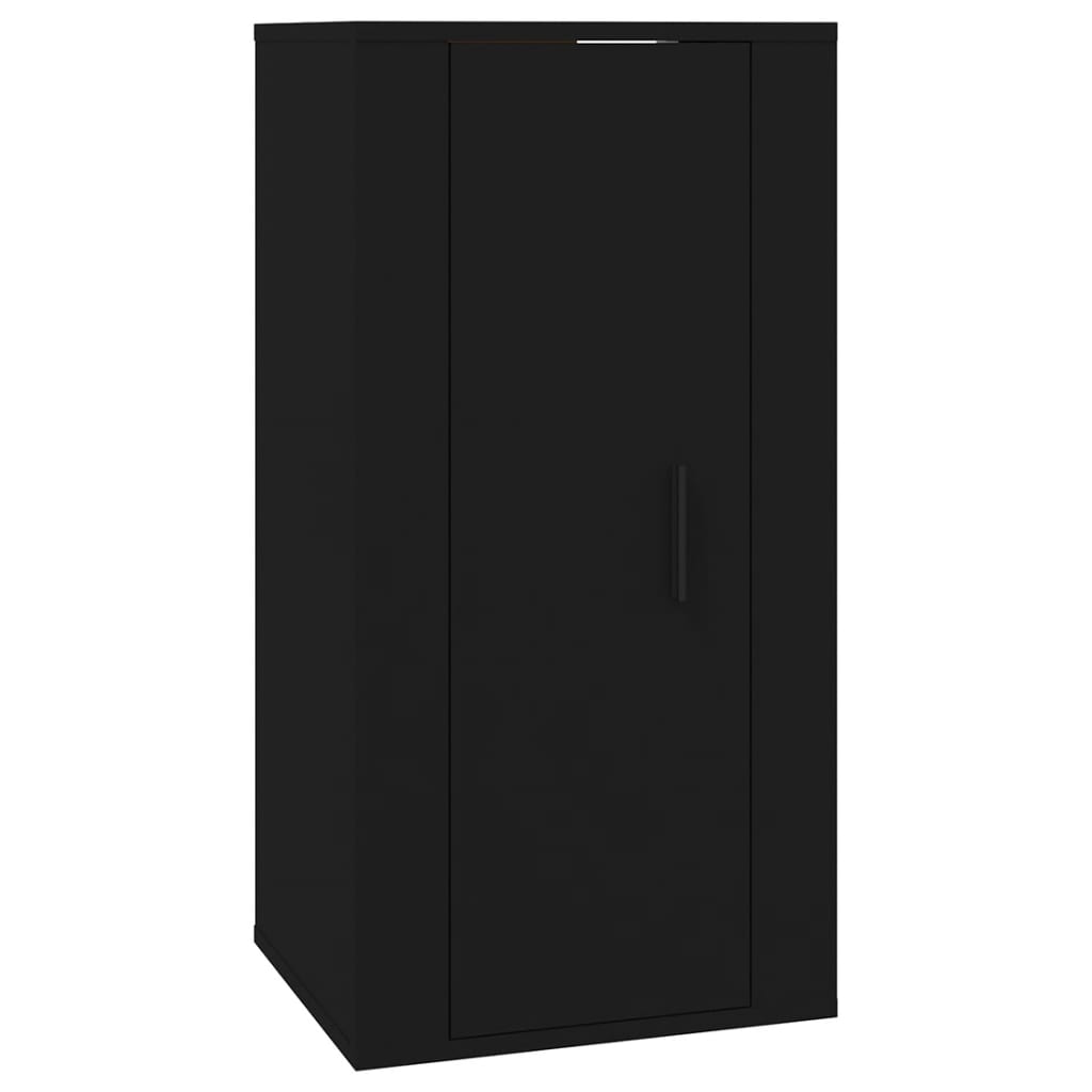 Mobile Porta TV a Parete Nero 40x34,5x80 cm - homemem39