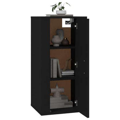 Mobile Porta TV a Parete Nero 40x34,5x80 cm - homemem39