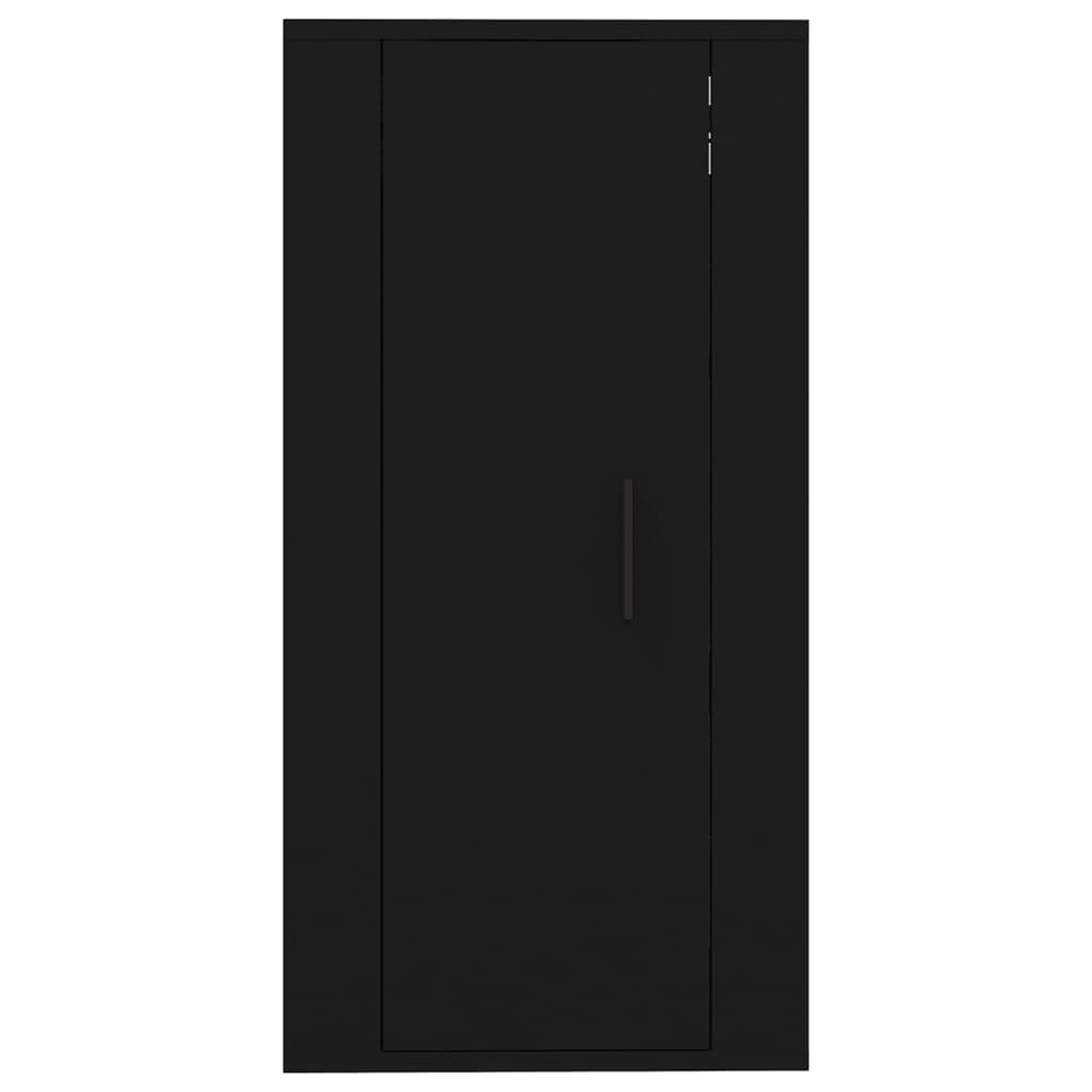 Mobile Porta TV a Parete Nero 40x34,5x80 cm - homemem39