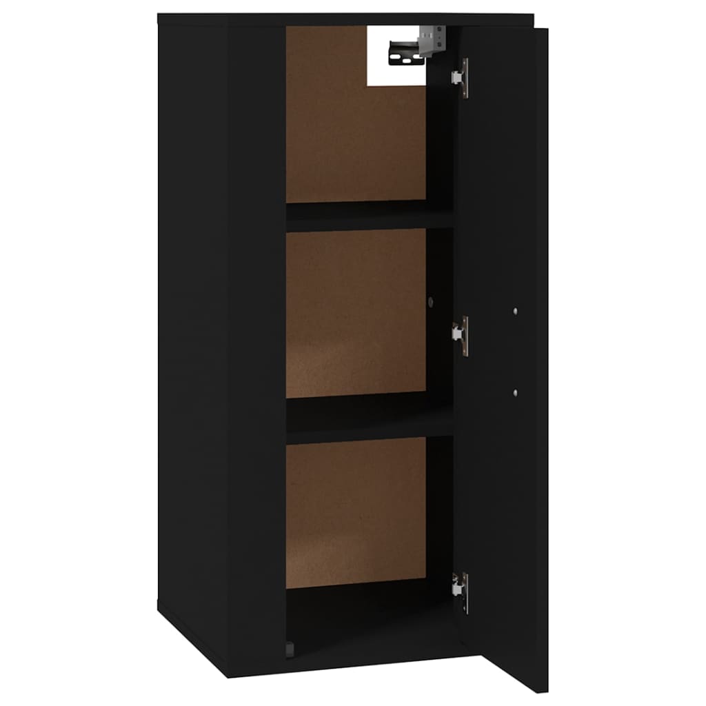 Mobile Porta TV a Parete Nero 40x34,5x80 cm - homemem39