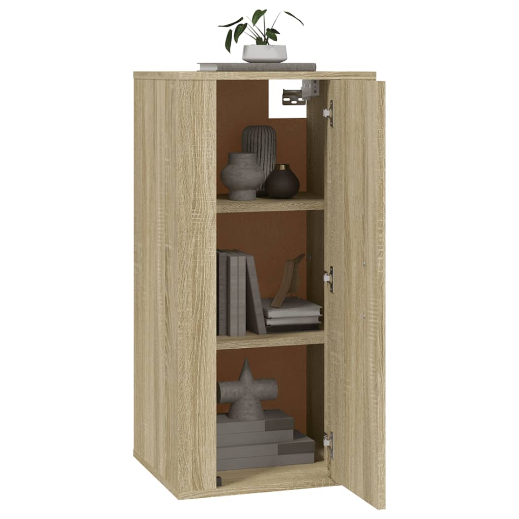 Mobile Porta TV a Parete Rovere Sonoma 40x34,5x80 cm - homemem39