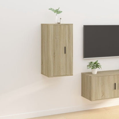 Mobile Porta TV a Parete Rovere Sonoma 40x34,5x80 cm - homemem39