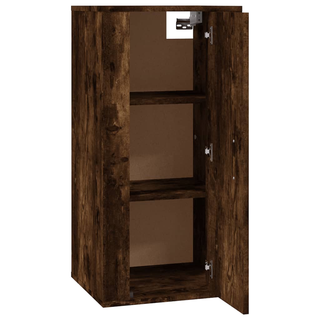 Mobile Porta TV a Parete Rovere Fumo 40x34,5x80 cm - homemem39