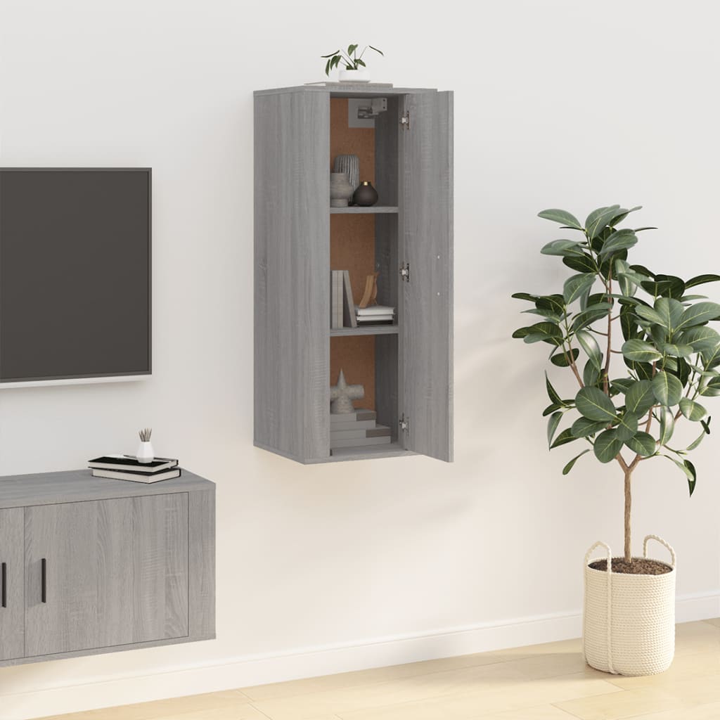 Mobile Porta TV a Parete Grigio Sonoma 40x34,5x100 cm - homemem39