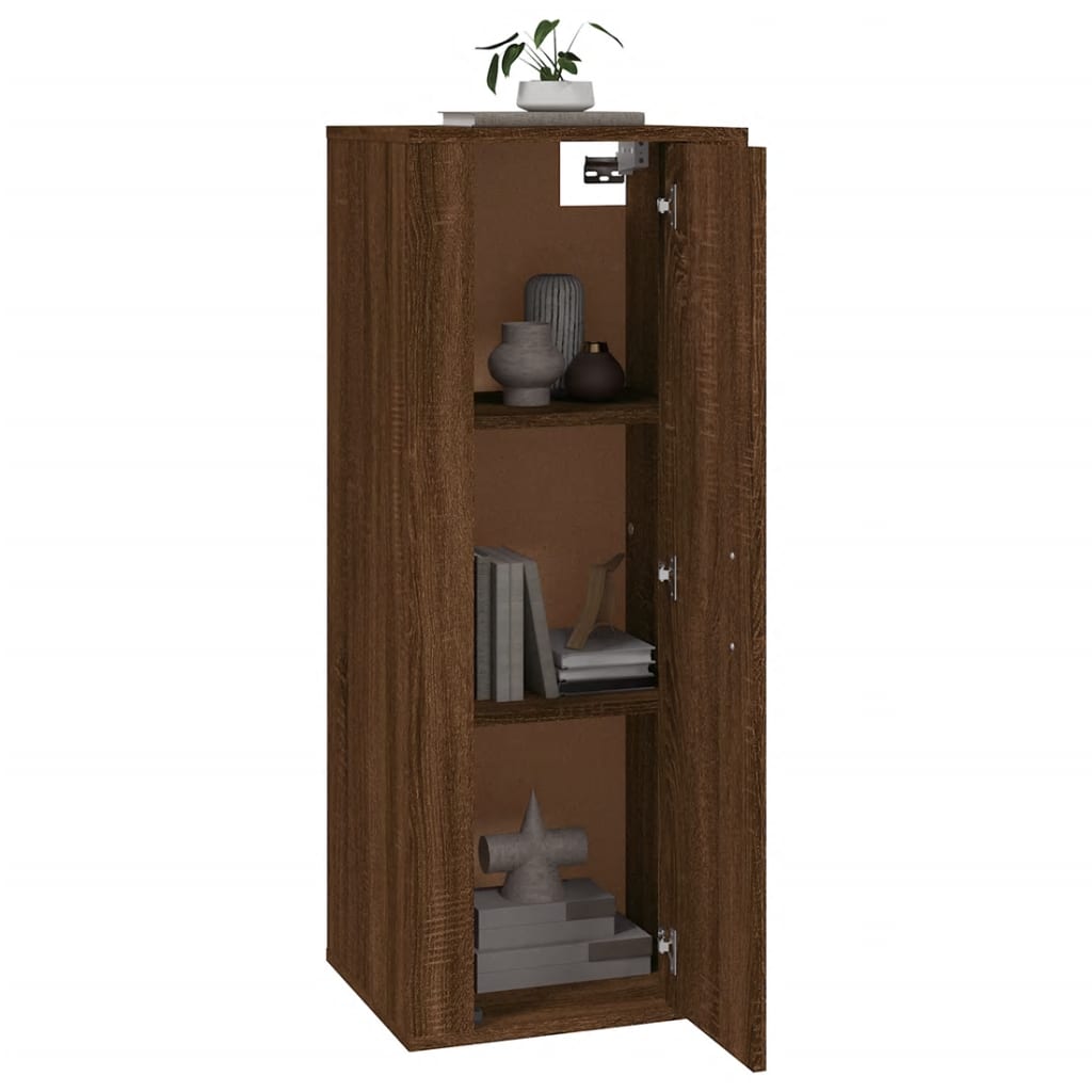 Mobile Porta TV a Parete Rovere Marrone 40x34,5x100 cm - homemem39