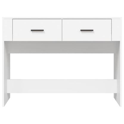 Tavolino Consolle Bianco 100x39x75 cm in Legno Multistrato - homemem39