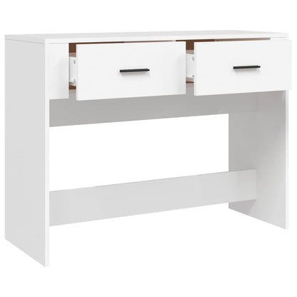 Tavolino Consolle Bianco 100x39x75 cm in Legno Multistrato - homemem39