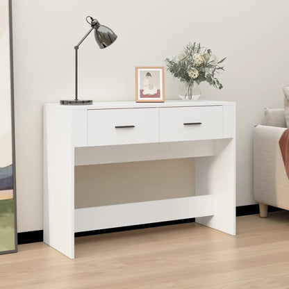 Tavolino Consolle Bianco 100x39x75 cm in Legno Multistrato - homemem39