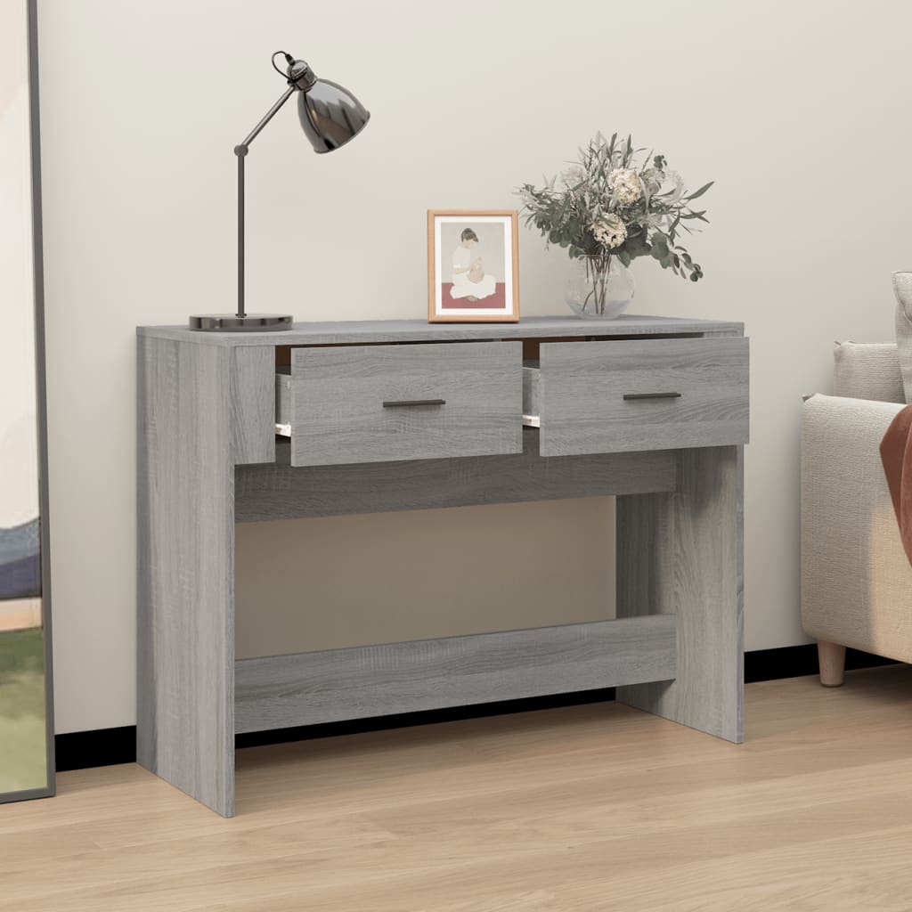 Tavolo Consolle Grigio Sonoma 100x39x75 cm in Legno Multistrato - homemem39