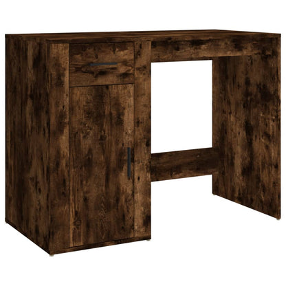 Scrivania Rovere Fumo 100x49x75 cm in Legno Multistrato - homemem39