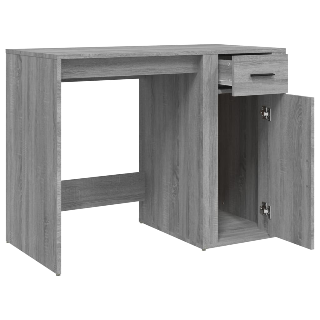 Scrivania Grigio Sonoma 100x49x75 cm in Legno Multistrato - homemem39