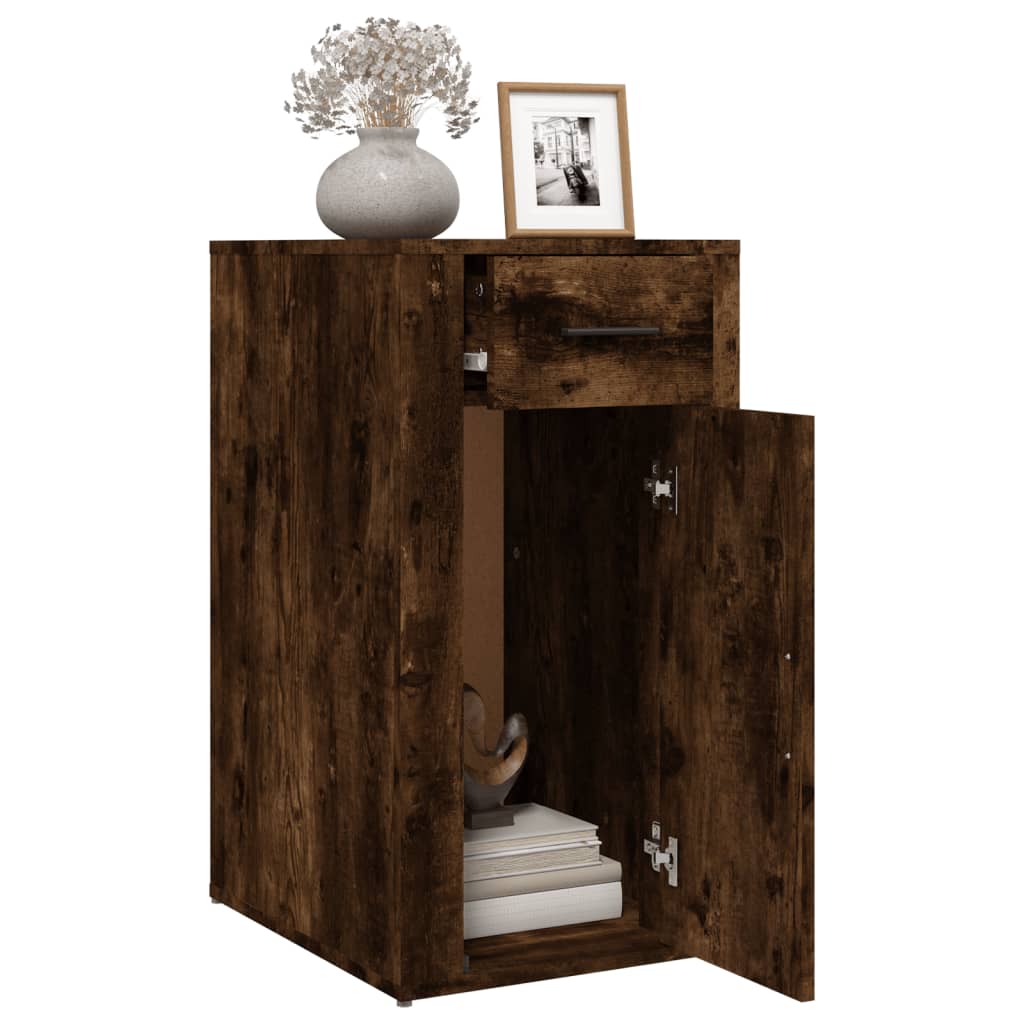 Mobile Scrivania rovere fumo 40x49x75 cm Legno Multistrato - homemem39