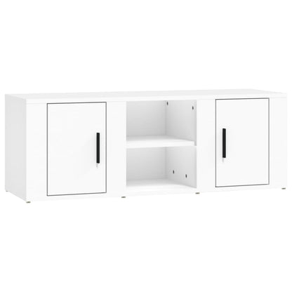 Mobile Porta TV Bianco 100x31,5x35 cm in Legno Multistrato - homemem39