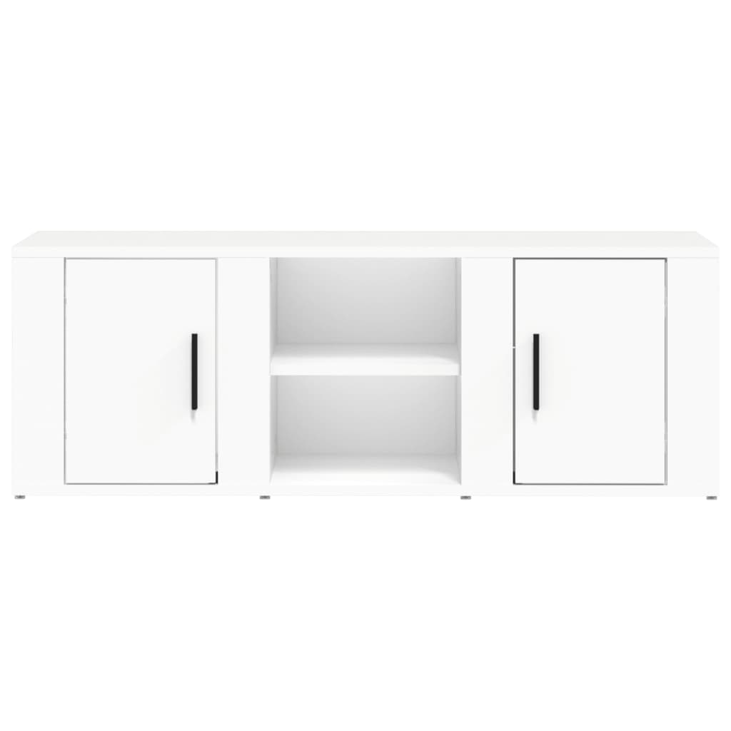 Mobile Porta TV Bianco 100x31,5x35 cm in Legno Multistrato - homemem39