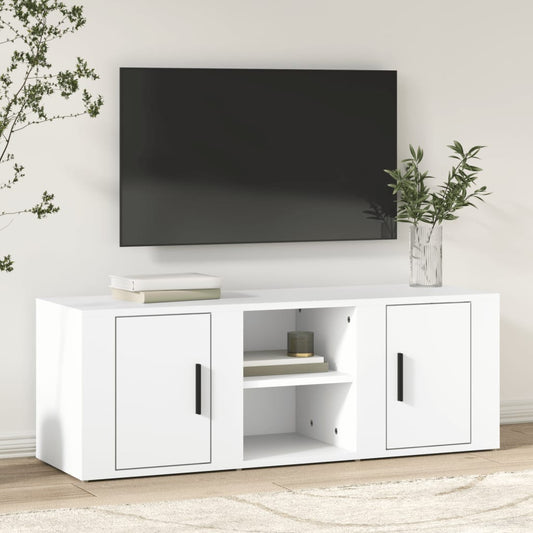 Mobile Porta TV Bianco 100x31,5x35 cm in Legno Multistrato - homemem39