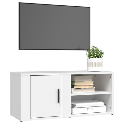 Mobile Porta TV Bianco 80x31,5x36 cm in Legno Multistrato - homemem39